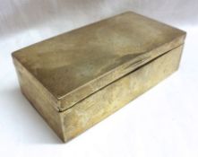 A George VI Silver encased Cigarette Box of plain rectangular shape, 6 ½” x 3 ¼”, Birmingham