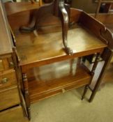 A small Victorian Galleried Mahogany Wash Stand of rectangular form, the galleried top supported