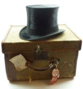 An early 19th Century Gents Black Silk Top Hat, interior label By Special Appointment Lincoln