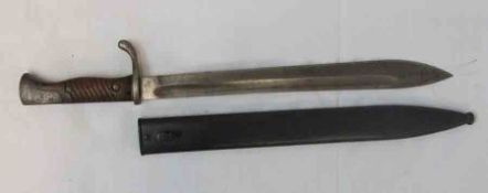 German Model 1898/1905 Bayonet, 2nd pattern, metal scabbard