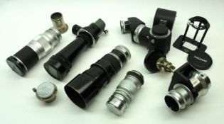 A collection of mostly Leica Extension and other Lenses, to include: Lights, Wetzlar Hektor F +