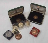 Two Boxes: accumulation Modern Coins etc including some cased UK and Eire Proofs