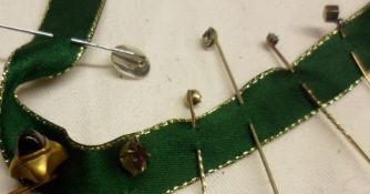 A collection of eight assorted Stick Pins with decorative finials