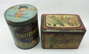 Two Vintage Tins: one large Colman’s Mustard Tin; together with a Lyons Toffieskotch Sweet Tin