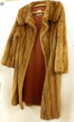A Ladies Vintage three-quarter length mid brown Mink Fur Coat