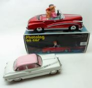 A Chinese Tinplate “Photoing on Car” in original box and a further Chinese Tinplate Model of a 1950s