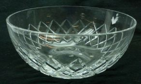 A Baccarat Glass Circular Bowl, with facetted body, 10” diameter