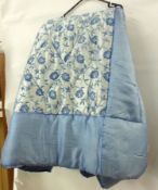 A Vintage blue flocked Satin Eiderdown