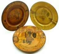 A group of three Doulton Series Ware Plates, all 10 ½” diameter, to include “Pryde Goeth Before a