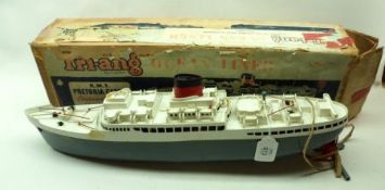 Tri-ang Toys, Ocean Liner RMS Pretoria Castle, clockwork powered Model Boat, length 20”