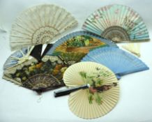 A bag of assorted modern Lace Fans