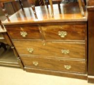 A 19th Century Mahogany Chest converted to a Hi-Fi Cabinet, of two short and two full width