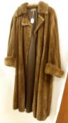 A Ladies Nutria Full Length Mid-Brown Fur Coat