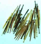 A quantity of modern Honiton type Treen Lace Bobbins, some painted or inscribed shanks