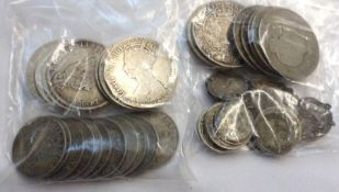 Packet: assorted UK pre-1947 Coins