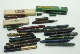 A Mixed Lot: various Vintage Fountain Pens, includes Mentmore Supreme; Burnham, Conway Stewart