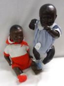 Two mid-20th Century Brown Dolls, to include Heubach Koppelsdorf Bisque Head Mould No 399, fixed