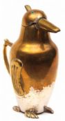 A mid-20th Century previously Silver Plated Novelty Claret Jug in the form of a penguin, 11 ½”