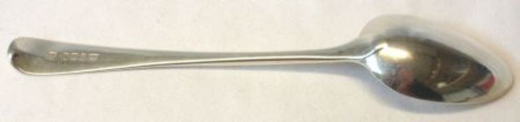 A George III Tablespoon, Old English pattern, 8 ¾” long, well-marked for London 1795, Makers