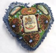 Great War period Patriotic Heart-shaped Cushion