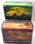 Two Tomy Toys: Air Jammer Cycle Scrammer; Air Jammer Bug Scrammer, both in original boxes