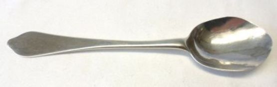 A late 17th / early 18th Century dog nosed Tablespoon, pricked initials “ED” to the handle, marks