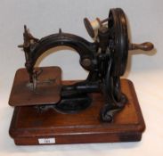 A Willcocks & Gibb USA Black Cast Iron Milliner’s type Sewing Machine (poor condition)