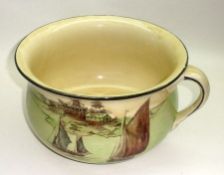 A Royal Doulton Series Ware Chamber Pot, decorated in colours with scene of fishing/sailing