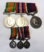 Group of three Medals to Acting Squadron Leader I Roberts, RAF, Defence Medal, War Medal, Royal