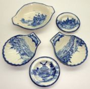 A Mixed Lot of Royal Doulton “Norfolk” pattern Wares, comprising two small Scallop-shaped Dishes;