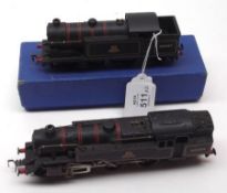 Hornby Dublo No 3217 Black Tank Locomotive (for 3-rail running); together with Black Shunter type