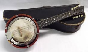 A mid-20th Century English made Banjolele, length 21 ½”