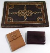 A Snakeskin Blotter; together with a Brown Leather Gucci Purse and Hermes style Wallet (3)