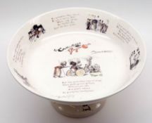 T & R Boote Decorative Comport, decorated with “The Gollywog’s Bicycle Club” pattern and with