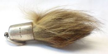 A Silver Mounted Fox Brush with ringlet handle, inscribed “Quorn Hunt, Old Dalby, 28th February