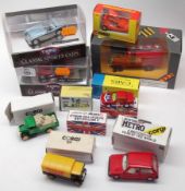 Various Modern Corgi “Classic Sports Cars” die-cast models including Triumph TR3A, Austin Healey,