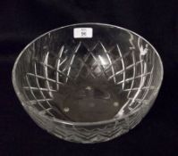 A Baccarat Glass Circular Bowl, with facetted body, 10” diameter