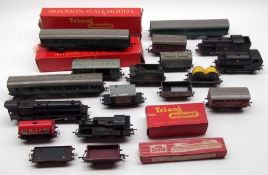A Mixed Lot: various Hornby Tinplate and Plastic Dublo Rolling Stock Coaches etc, some in original