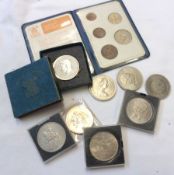 Packet: small lot assorted UK Coins, mainly modern Crowns