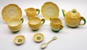 A Collection of various Carlton Ware “Buttercup” pattern Wares, comprises Teapot, Cream Jug, two-