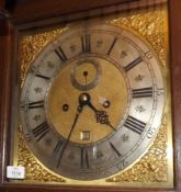 James Field, Hempsted, an 18th Century Oak Longcase Clock with Roman Numerals to a silvered