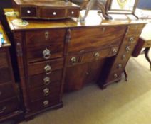 An unusual 19th Century Mahogany Converted Sideboard, the top with three lifting compartments and