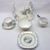 A Shelley Queen Anne shape Tea Set, decorated with the “Archway of Roses” pattern, No 11606, and