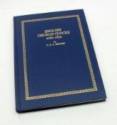 One Volume – English Church Clocks 1280-1850 by C F C Beeson, (No 320 of the First Edition),