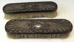 A pair of Silver Backed Clothes Brushes, London 1900, Maker’s Mark SJ (2)
