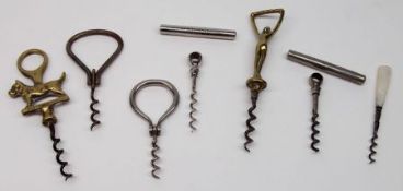 A Mixed Lot of various 20th Century Corkscrews, includes Advertising examples for John Pegg of