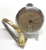 A Mixed Lot comprising a 2nd quarter of the 20th Century Chromium Cased Pocket Watch, the silvered