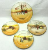 A small collection of Royal Doulton Series Ware, comprising four Plates in sizes all decorated in