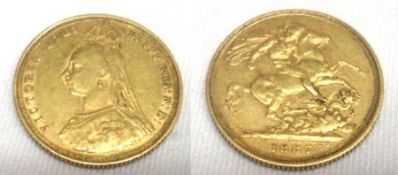 A Victorian Gold Sovereign dated 1887