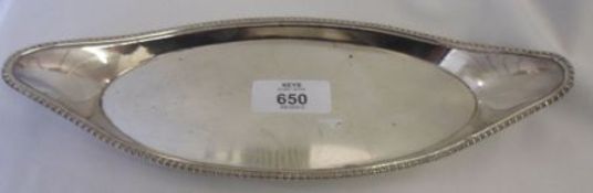A 19th Century Silver on Copper Snuffer Tray of oval form, with applied rim and polished field,